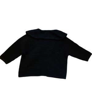 Vintage Cloft INC Black Ribbed Shawl Collar Button Cardigan Made In California